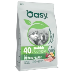 Oasy Monoprotein Adult M/L Królik 10kg